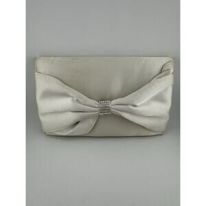 Bagley Mishka Cream Shoulder Evening Bag With Silver Chain Wedding Prom